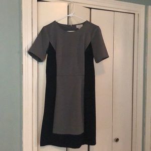 Grey and black sheath dress